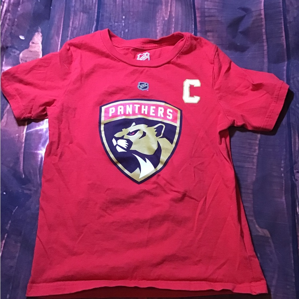 Florida panthers NHL Hockey shirt child size large Barkov